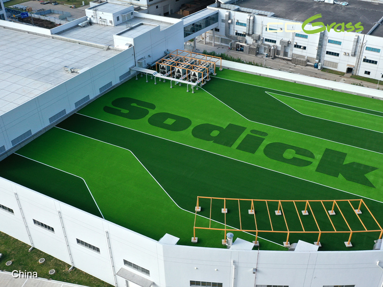 CCGrass, artificial grass roof for commercial