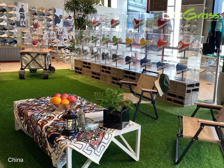 CCGrass, artificial grass for indoor, displays