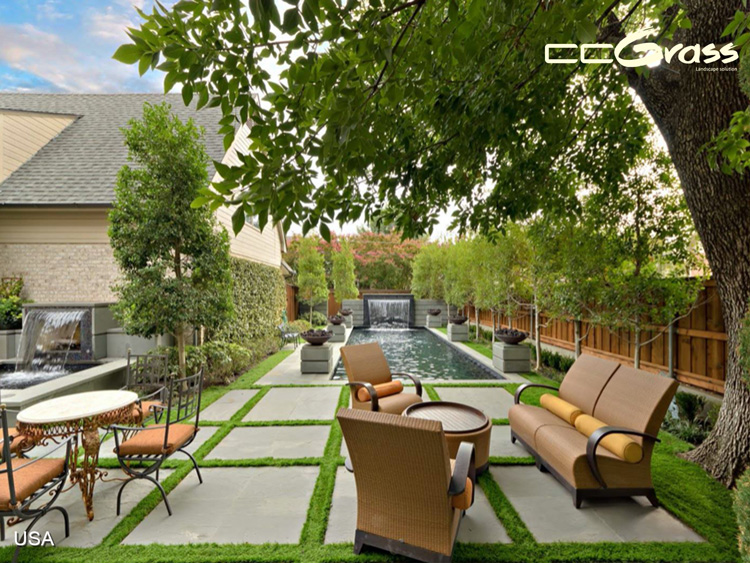 CCGrass, backyard artificial grass and pavers