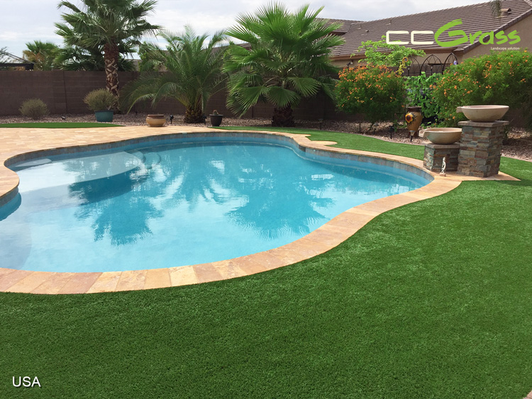 CCGrass, artificial turf, poolside paradise